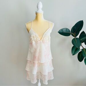VALERIE STEVENS~ PINK IVORY CHEMISE BABYDOLL NIGHTIE~S NEW